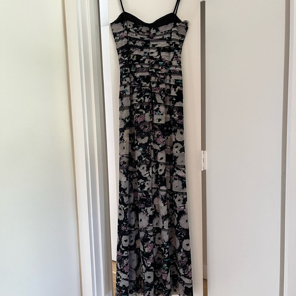 BCBG Max Azria Strapless Floral Maxi Dress 2 - Picture 3 of 6